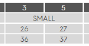 Leggin size chart