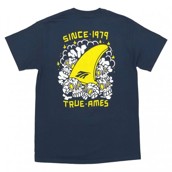 True Ames x DJ Javier Skulls T-Shirt Navy-S2